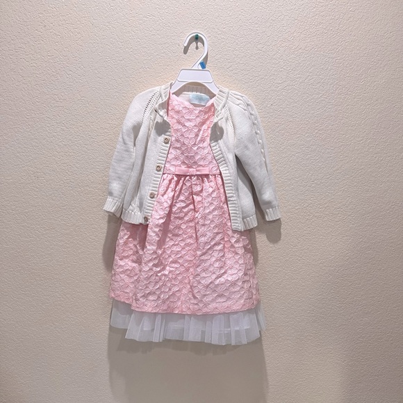 La Princess Dress Size 4T Rosy Pink w Grandma Nes Sweater Set - Picture 11 of 11